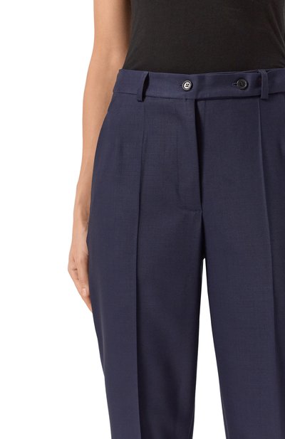 Шерстяные брюки NOBLE&BRULEE темно-синего цвета по цене 53000 руб., арт. NB114/010923/722, фото 5 Шерстяные брюки NOBLE&BRULEE, арт. NB114/010923/722, фото 5