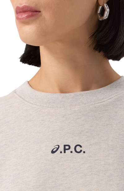 Хлопковый свитшот a.p.c. x asics A.P.C., арт. C0EZD-F27959, фото 5