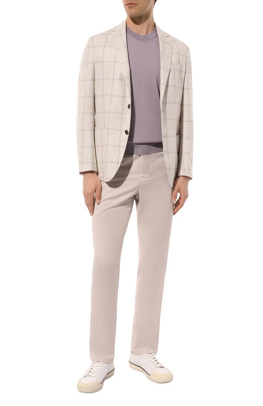 Шерстяные брюки Kiton UFPPEK01024 Бежевый  UFPPEK01024 Фото 2