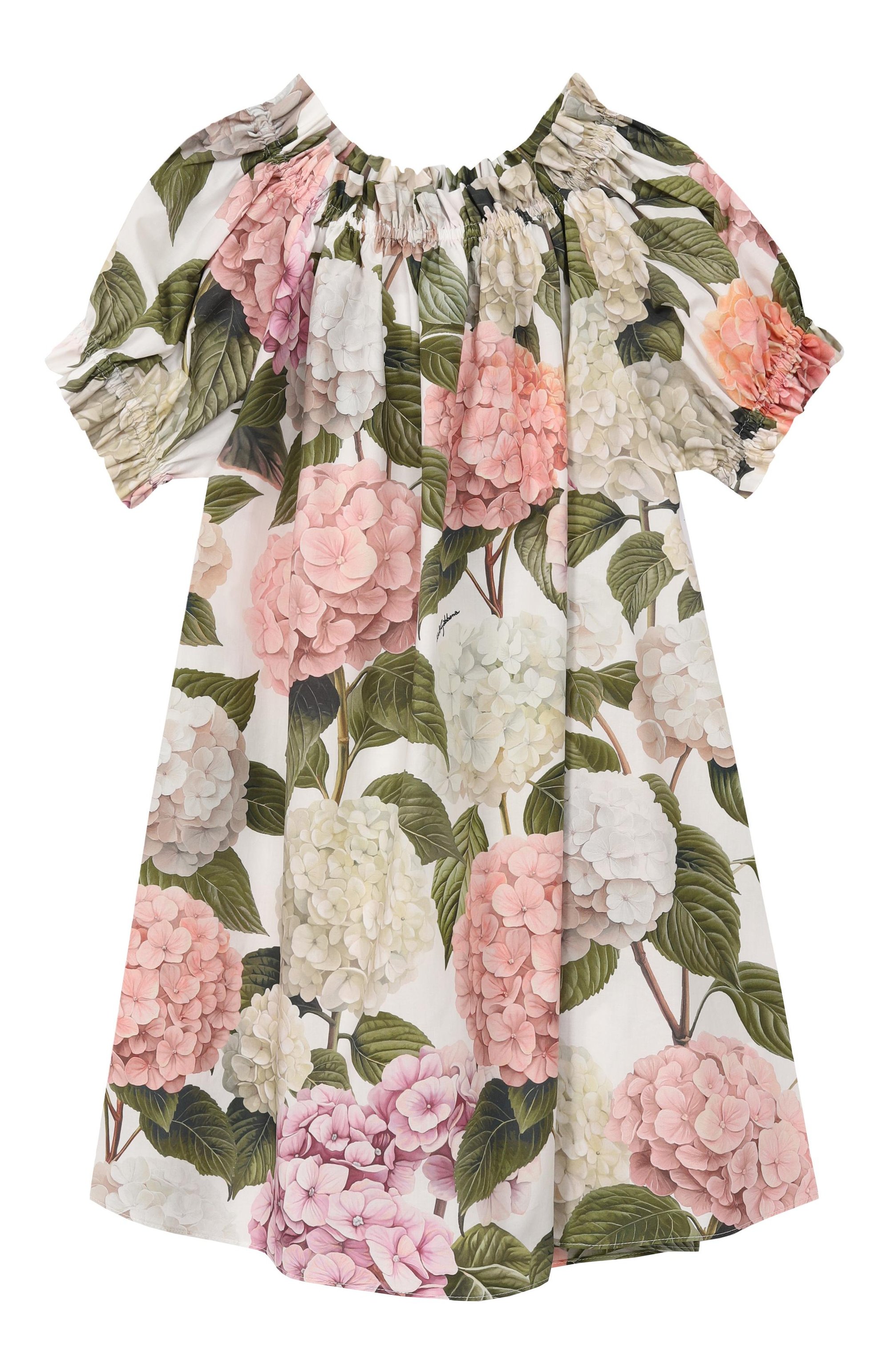 Хлопковое платье DOLCE & GABBANA разноцветного цвета по цене 59900 руб., арт. L54DR0/HS5T6_001, фото 1 Хлопковое платье DOLCE & GABBANA, арт. L54DR0/HS5T6_001, фото 1