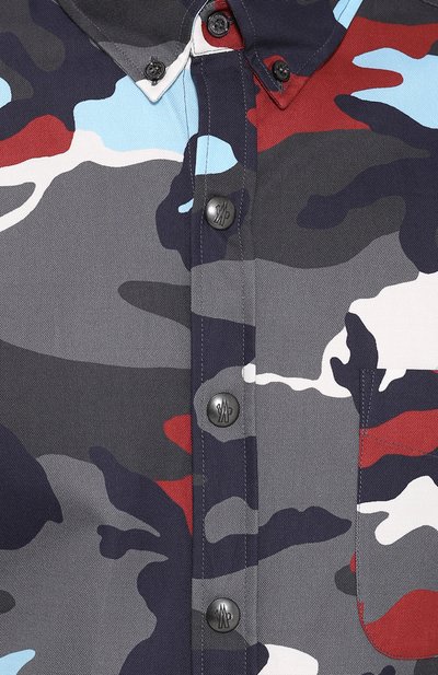 Хлопковая рубашка с камуфляжным принтом MONCLER, арт. B2-391-52020-00-28470, фото 5