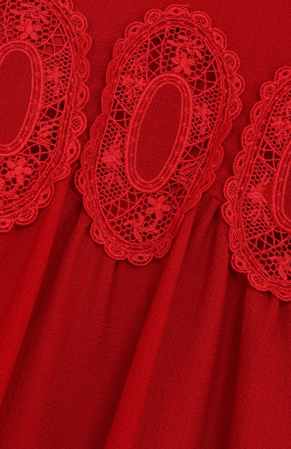 Мини-платье свободного кроя с кружевной отделкой CHLOÉ, арт. C12631/6A-12A, фото 3