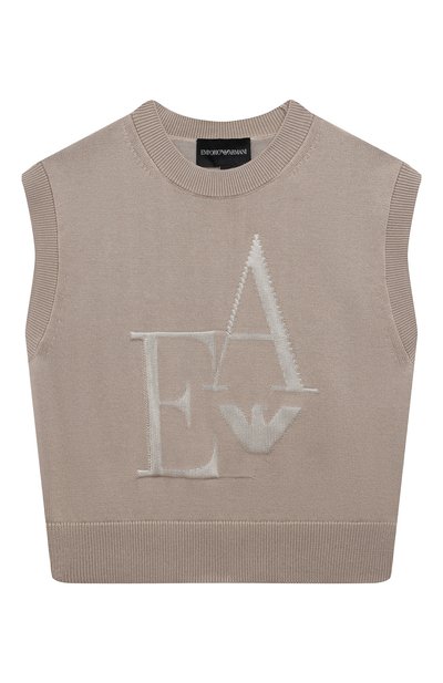 Жилет из хлопка и вискозы EMPORIO ARMANI, арт. 3D4M51/4MHUZ