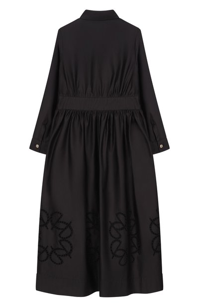 Хлопковое платье ELIE SAAB JUNIOR черного цвета по цене 96200 руб., арт. EFAB127 MX/TS0724RIC06, фото 2 Хлопковое платье ELIE SAAB JUNIOR, арт. EFAB127 MX/TS0724RIC06, фото 2