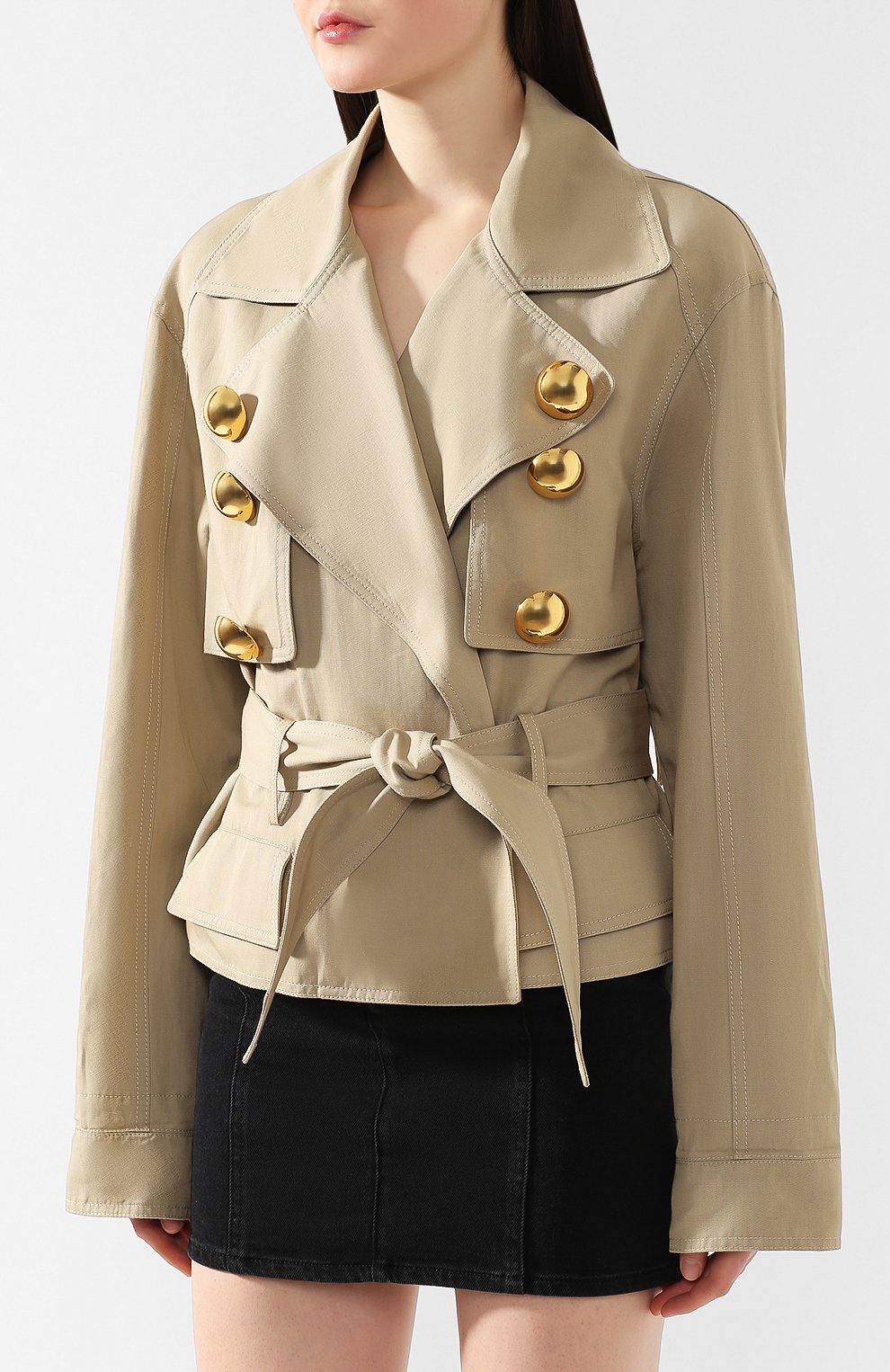 Куртка из смеси хлопка и льна BALMAIN, арт. RF18252/C103, фото 3