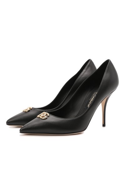 Кожаные туфли cardinale DOLCE & GABBANA черного цвета по цене 87650 руб., арт. CD1648/AQ994, фото 1 Кожаные туфли cardinale DOLCE & GABBANA, арт. CD1648/AQ994, фото 1