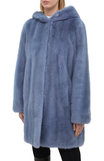 Шуба из меха норки с капюшоном YVES SALOMON, арт. 9WYM27585VMLX, фото 3