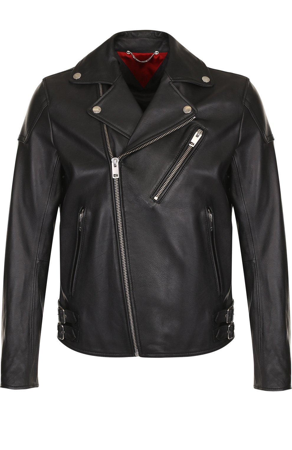 Кожаная куртка с косой молнией DIESEL, арт. 00S0A9/0SAQS, фото 1