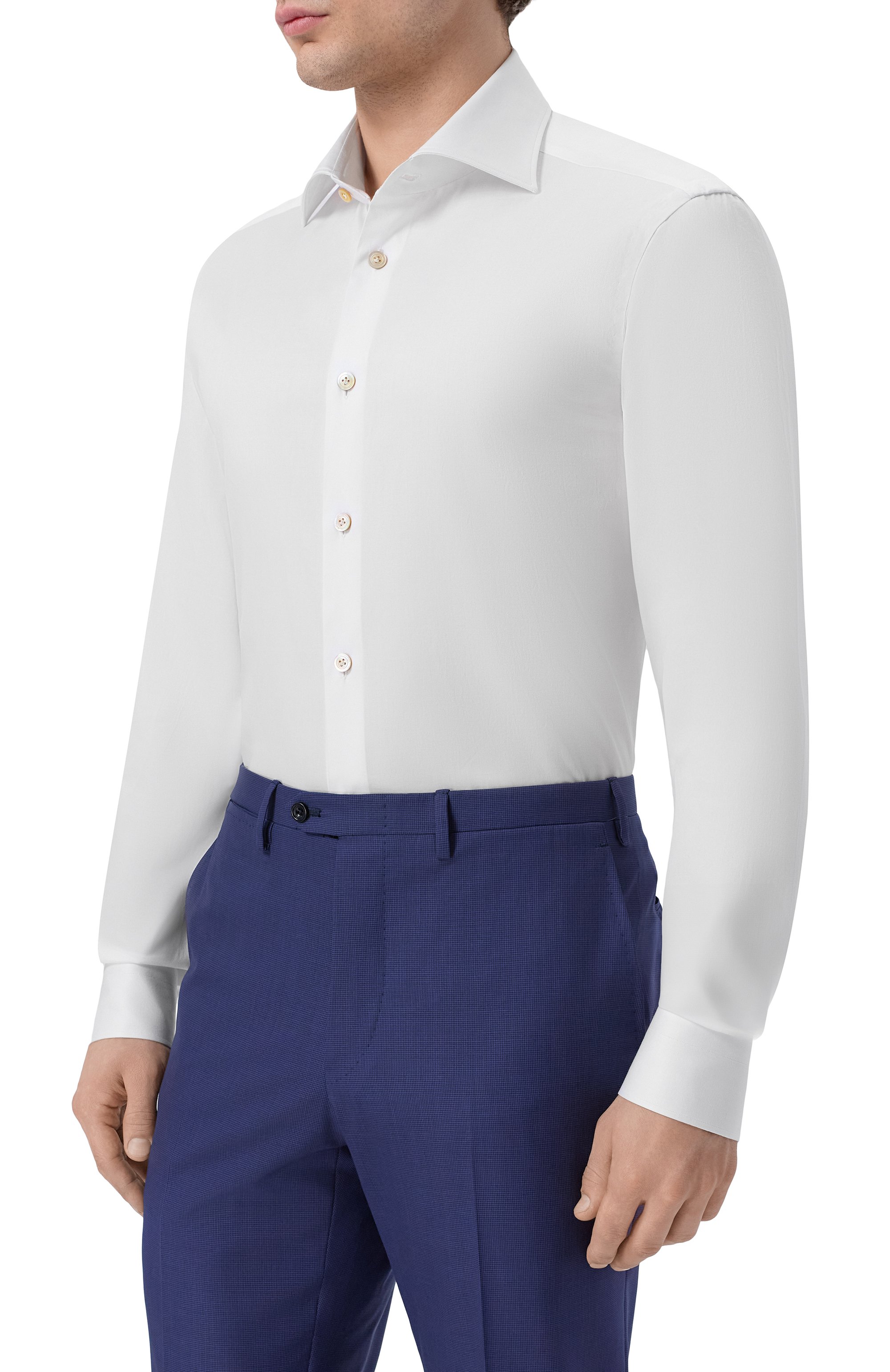 Хлопковая сорочка KITON, арт. UCIH06146_001, фото 3