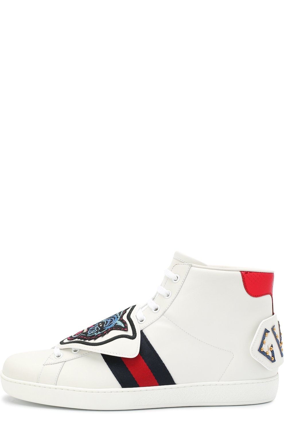 Высокие кожан ые кеды ace с нашивками GUCCI, арт. 478194/D0PV0, фото 3