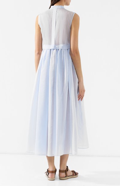 Платье из смеси хлопка и шелка JIL SANDER NAVY, арт. JNWM5011A/JM2550A, фото 4