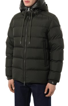 Мужская пуховик cardere MONCLER хаки цвета, арт. 1A001.82/54A81 | Фото 3 (Мужское Кросс-КТ: пуховик-короткий; Рукава: Длинные; Материал внешний: Синтетический материал; Материал сплава: Про�ставлено; Стили: Милитари; Драгоценные камни: Проставлено; Длина (верхняя одежда): Короткие; Материал утеплителя: Пух и перо)