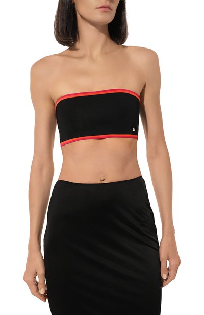 Топ из вискозы SONIA RYKIEL черного цвета по цене 22100 руб., арт. 23E57T49, фото 3 Топ из вискозы SONIA RYKIEL, арт. 23E57T49, фото 3