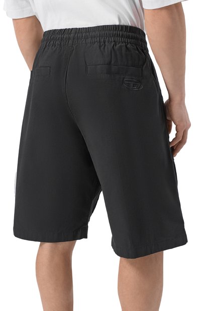 Хлопковые шорты p-beeck DIESEL черного цвета по цене 24100 руб., арт. A21985/0EPCH, фото 4 Хлопковые шорты p-beeck DIESEL, арт. A21985/0EPCH, фото 4