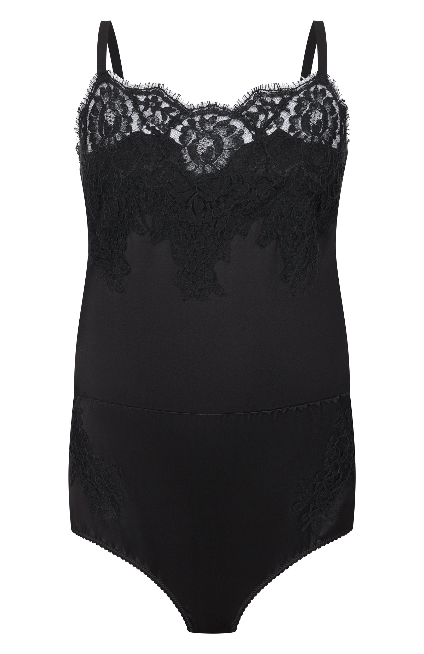 Атласное боди DOLCE & GABBANA черного цвета по цене 212000 руб., арт. 07A13T/0N0JU, фото 1 Атласное боди DOLCE & GABBANA, арт. 07A13T/0N0JU, фото 1