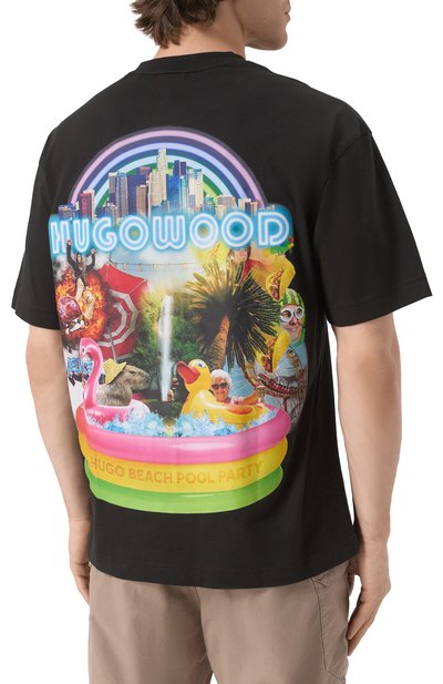 Хлопковая футболка HUGO, арт. 50538512, фото 4