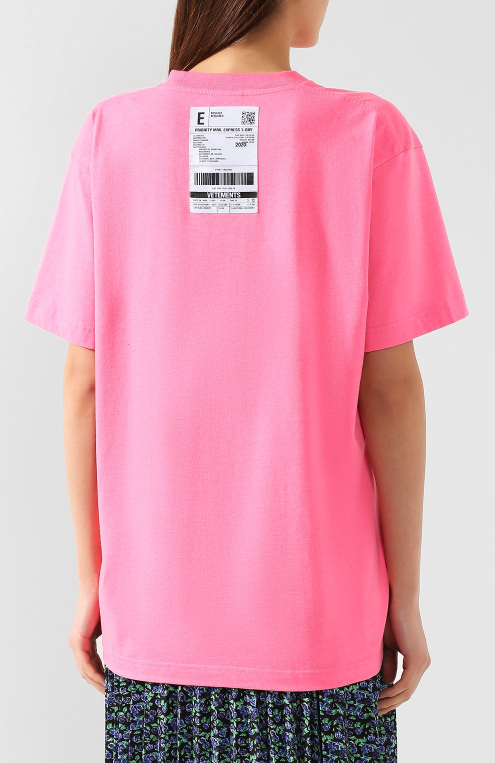 Футболка VETEMENTS, арт. SS20TR305 1610/W/FLU0 PINK, фото 4