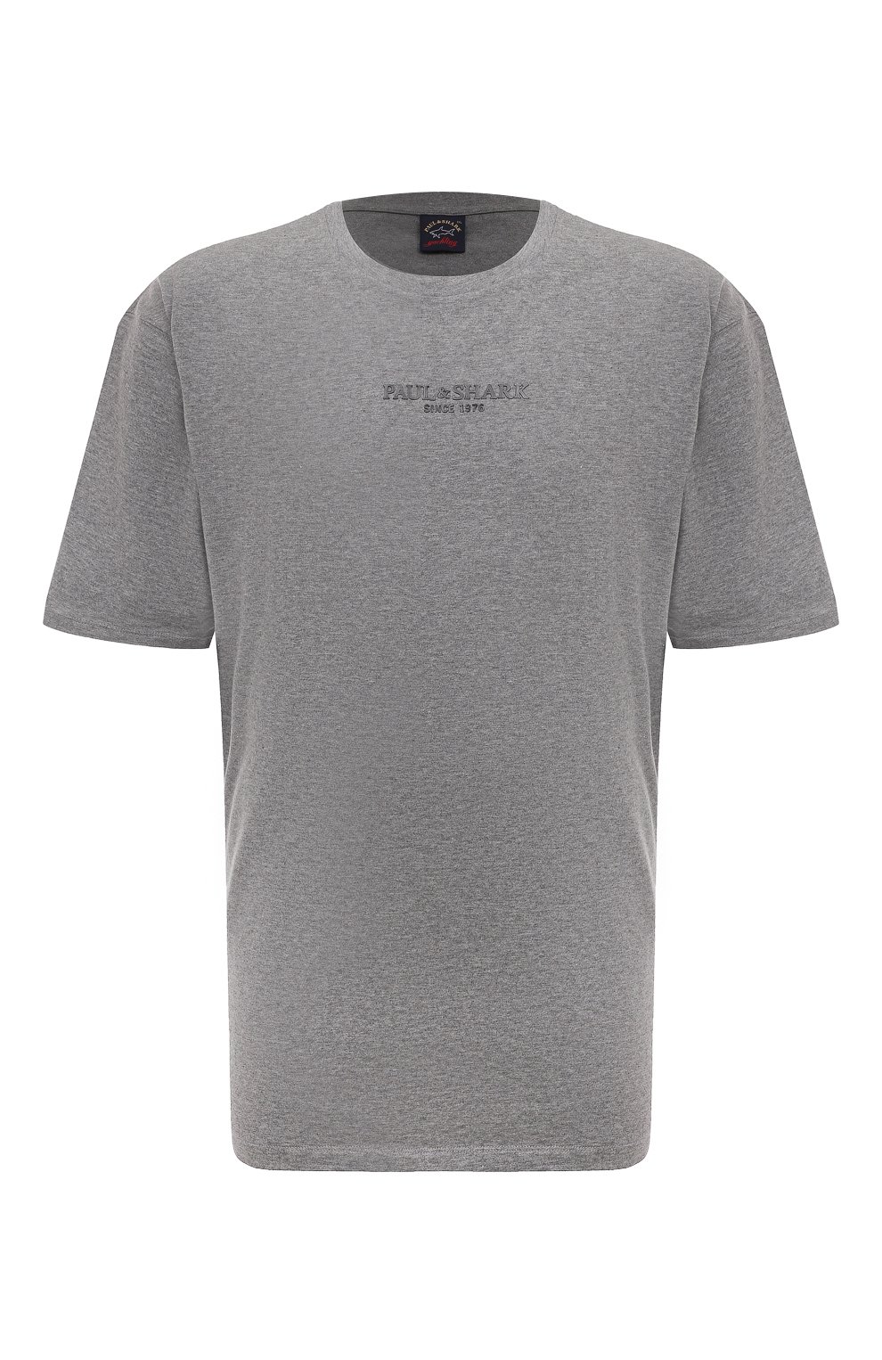 Хлопковая футболка PAUL&SHARK серого цвета по цене 21450 руб., арт. 12311618/3XL-6XL, фото 1 Хлопковая футболка PAUL&SHARK, арт. 12311618/3XL-6XL, фото 1