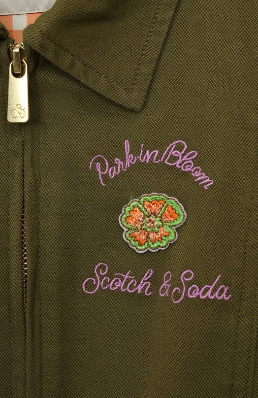 Хлопковая куртка Scotch and Soda Хаки, фото 3