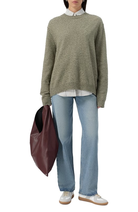 Джемпер из хлопка и шерсти Maison Margiela S50HL0033/M13108 Зелёный  S50HL0033/M13108 Фото 6