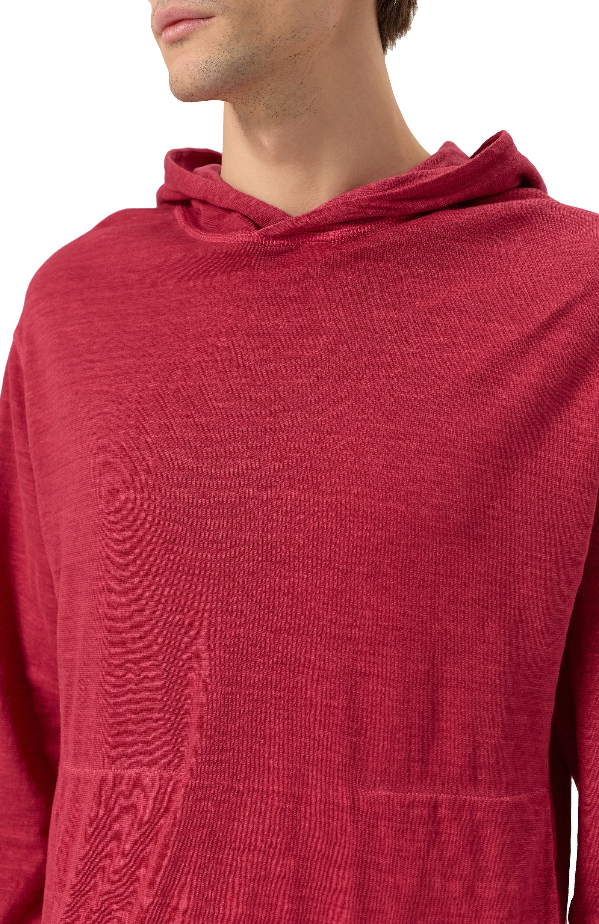 Лонгслив изо льна и хлопка 120% LINO красного цвета по цене 34650 руб., арт. 32ALIM79GS/G309/S01, фото 5 Лонгслив изо льна и хлопка 120% LINO, арт. 32ALIM79GS/G309/S01, фото 5