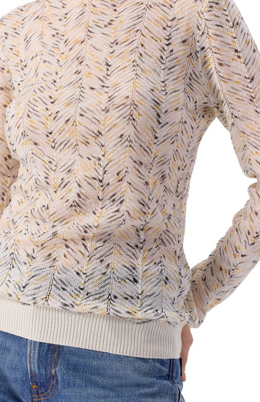 Водолазка из шерсти и вискозы Missoni DS25WN1K/BK01EU Кремовый  DS25WN1K/BK01EU Фото 5
