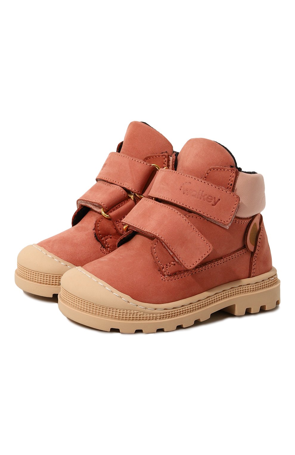 Кожаные ботинки WALKEY розового цвета по цене 15300 руб., арт. Y1A5-42864-1155302/20-24, фото 1 Кожаные ботинки WALKEY, арт. Y1A5-42864-1155302/20-24, фото 1