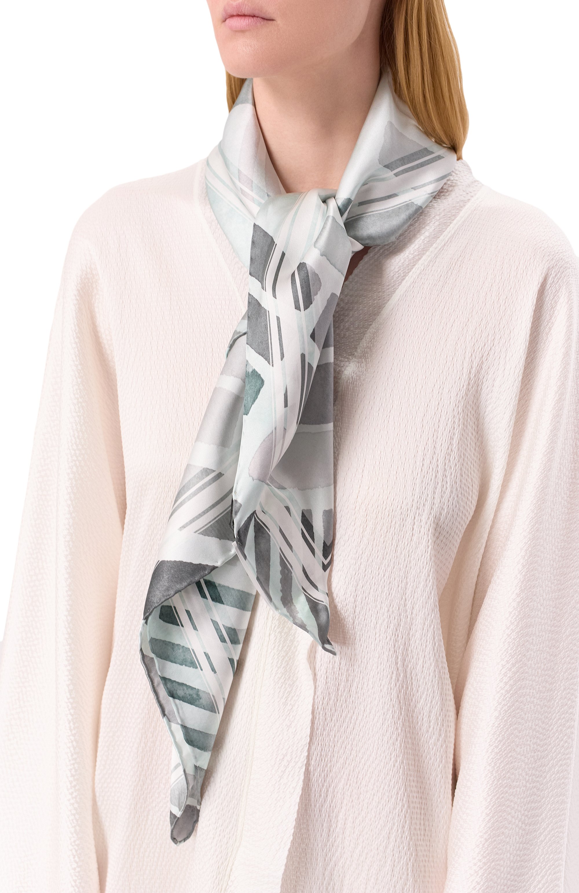 Шелковый платок KITON, арт. D53754K0942F05, фото 2