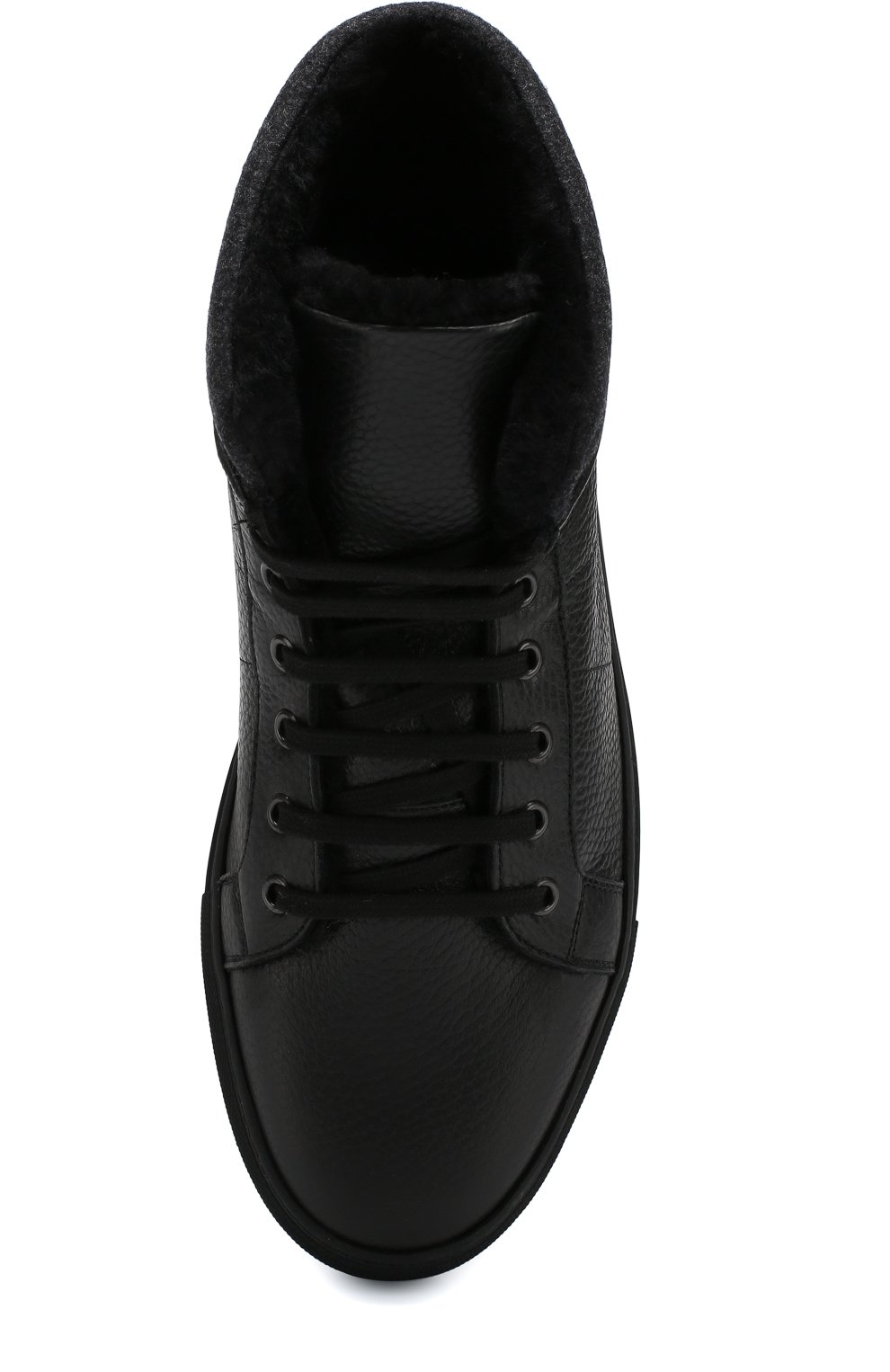 Высокие кожаные кеды с внутренней меховой отделкой CORNELIANI, арт. 82TM46-8820955, фото 5