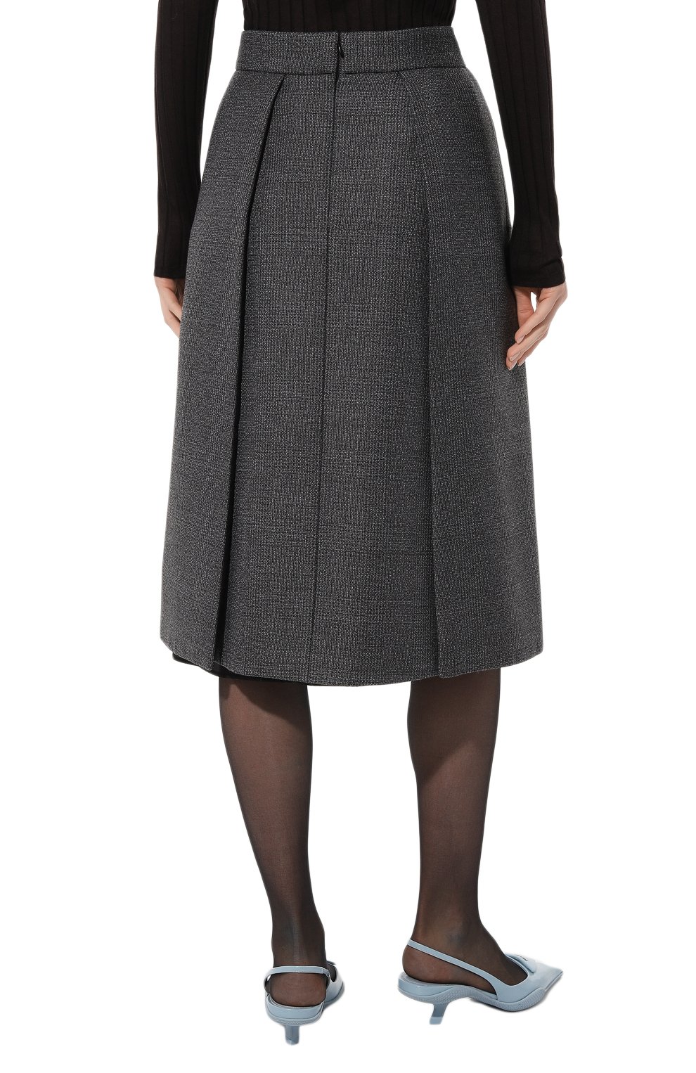 Шерстяная юбка PRADA, арт. P112T-LJH-F0480-212, фото 4