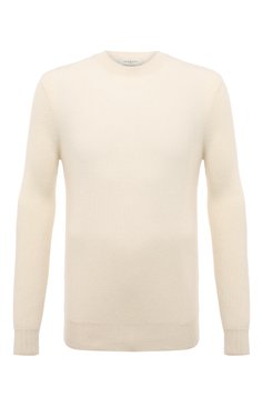 Мужской кашемировый джемпер PIACENZA CASHMERE 1733 белого цвета, арт. 12145/050 | Фото 1 (Мужское Кросс-КТ: Джемперы; Материал внешний: Шерсть, Кашемир; Рукава: Длинные; Принт: Без принта; Длина (для топов): Стандартные; Материал сплава: Проставлено; Драгоценные камни: Проставлено; Вырез: Круглый; Стили: Кэжуэл)