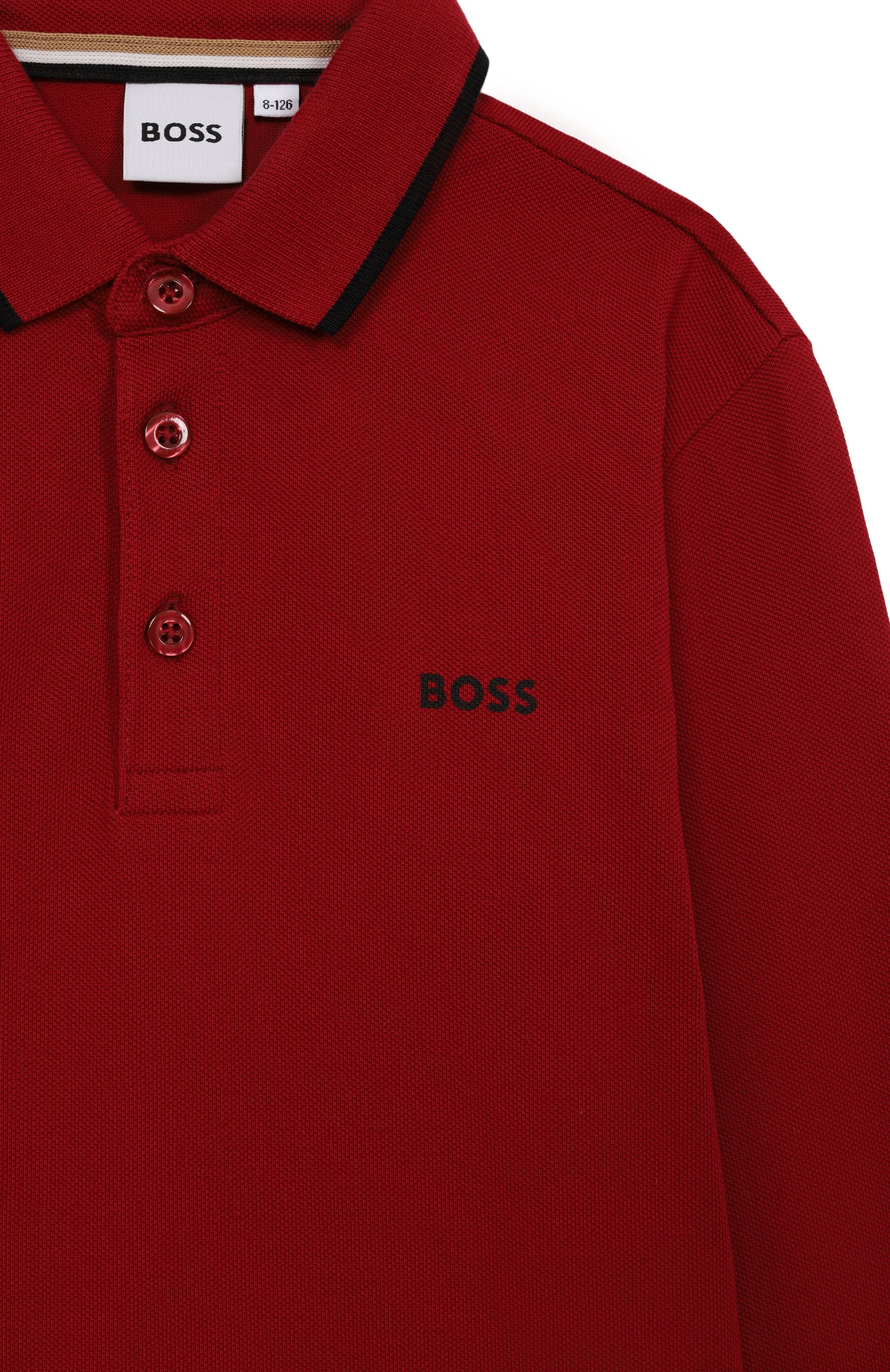 Хлопковое поло BOSS, арт. J52330, фото 3
