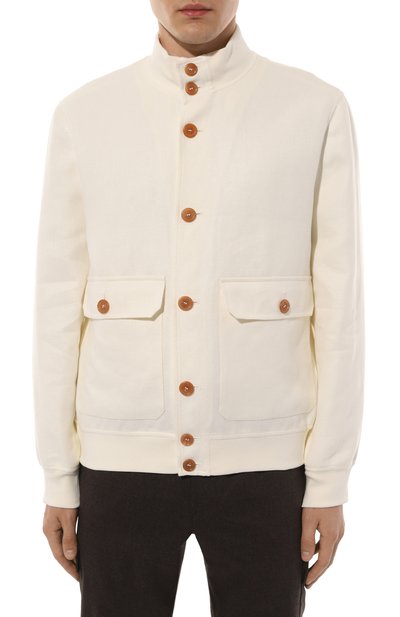 Бомбер изо льна и шерсти BRUNELLO CUCINELLI, арт. MW4826191, фото 3