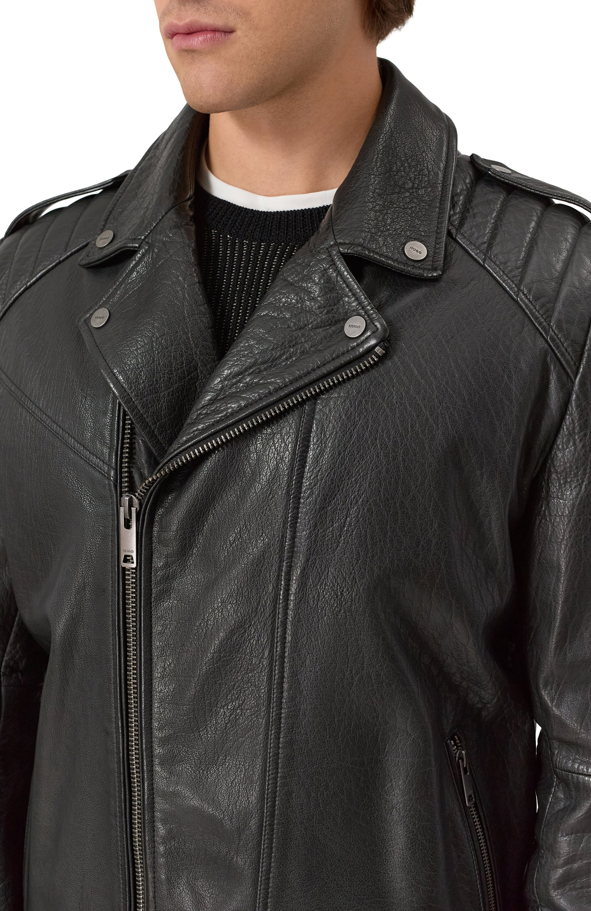 Кожаная куртка HUGO, арт. 50542108, фото 5