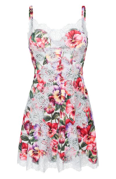 Женское платье из смеси шелка и хлопка DOLCE & GABBANA, арт. F6I1BT/FSAZX