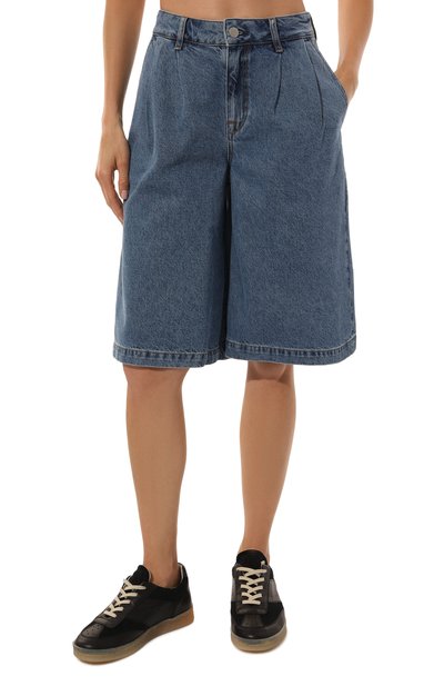 Джинсовые шорты AG ADRIANO GOLDSCHMIED синего цвета по цене 25750 руб., арт. W0027-016, фото 3 Джинсовые шорты AG ADRIANO GOLDSCHMIED, арт. W0027-016, фото 3