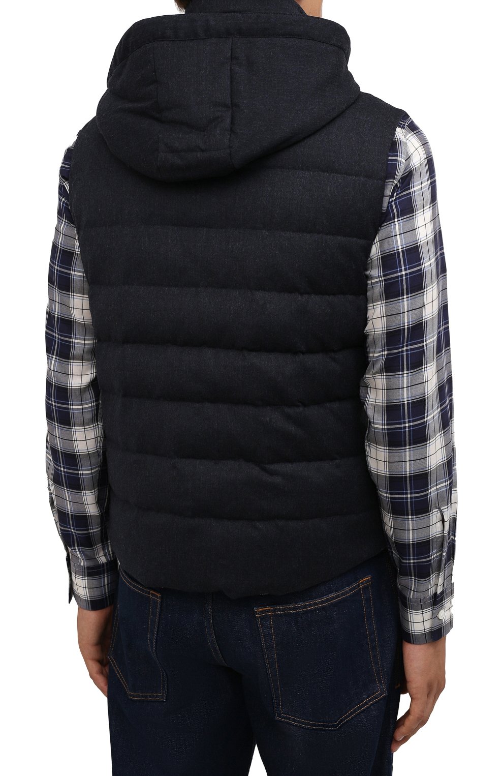 Пуховый жилет KIRED темно-синего цвета по цене 140500 руб., арт. WKISHBW7405008000, фото 4 Пуховый жилет KIRED, арт. WKISHBW7405008000, фото 4