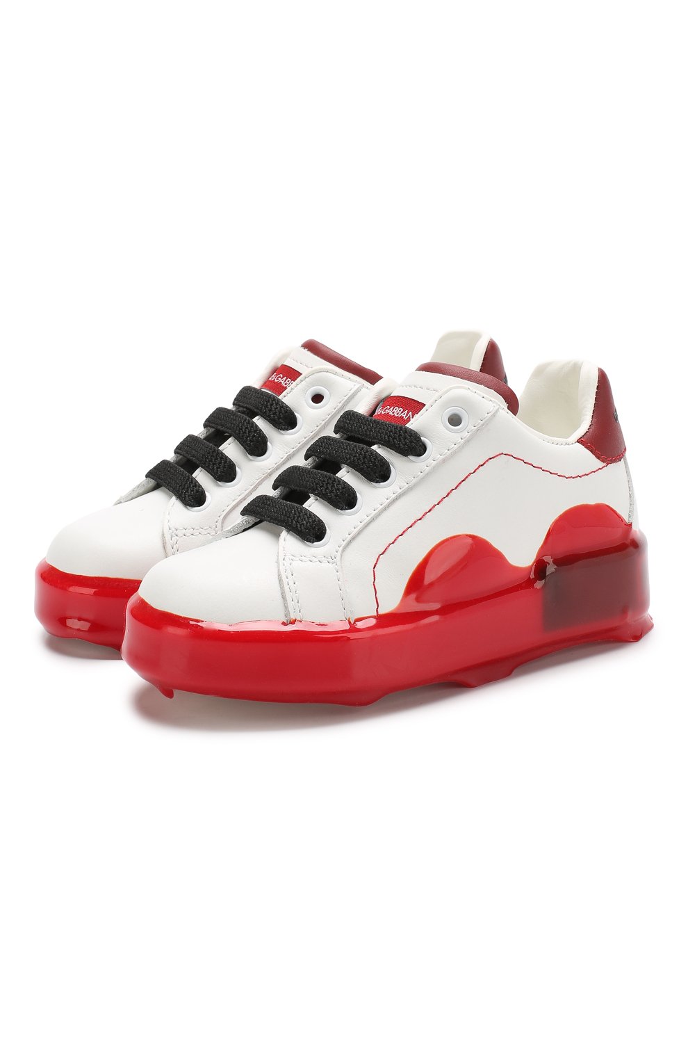 Кожаные кеды DOLCE & GABBANA, арт. DA0678/AK399/24-28, фото 1