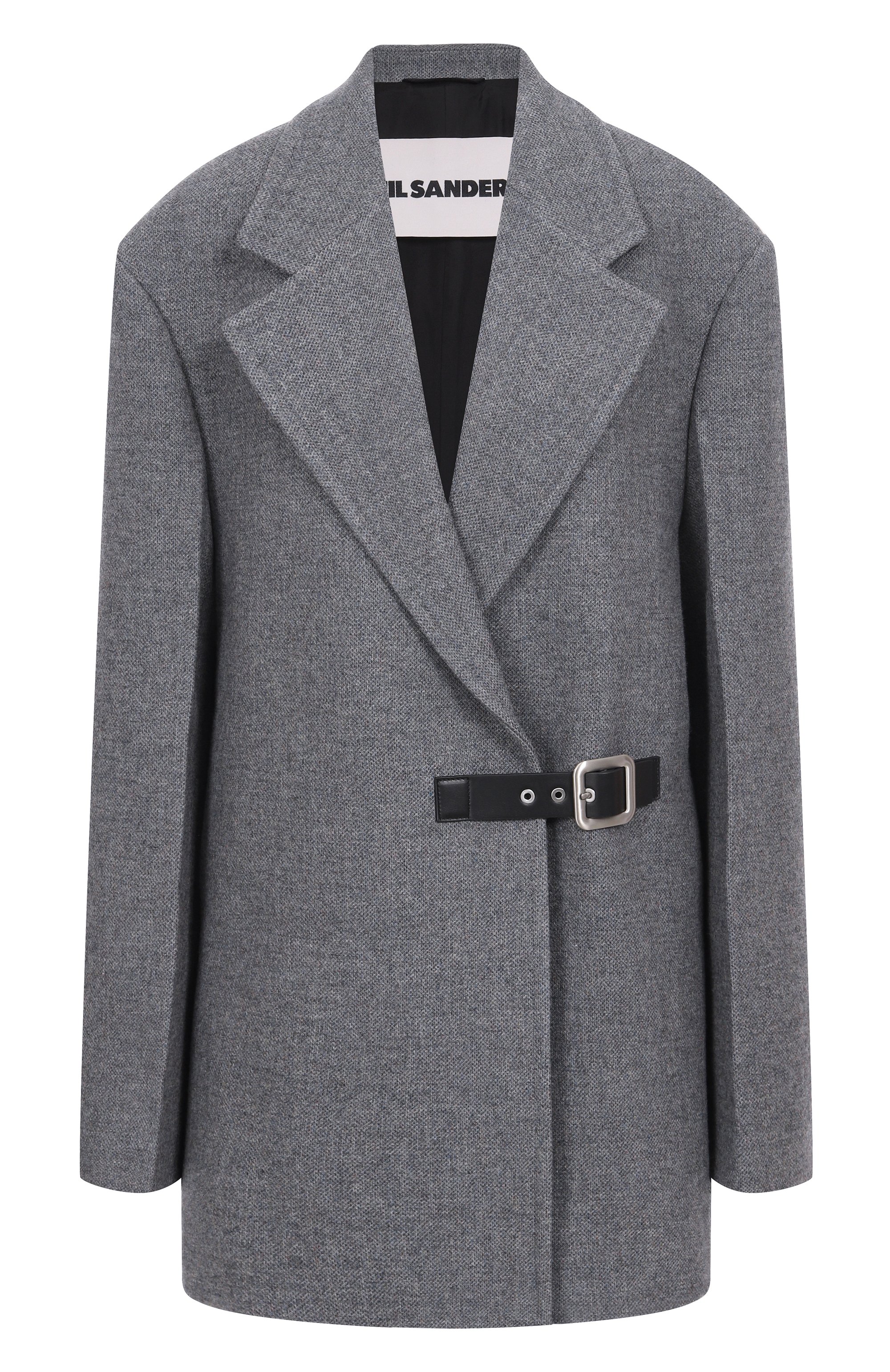 Шерстяное пальто JIL SANDER серого цвета по цене 643000 руб., арт. J02AA0189/J40258, фото 1 Шерстяное пальто JIL SANDER, арт. J02AA0189/J40258, фото 1