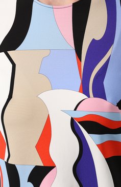 Женское платье из вискозы EMILIO PUCCI фиолетового цвета, арт. 9RRH01/9R746 | Фото 5 (Статус проверки: Проверено, Проверена категория; Рукава: 3/4; Длина Ж (юбки, платья, шорты): До колена; Случай: Повседневный; Материал внешний: Вискоза; Женское Кросс-КТ: Платье-одежда; Материал сплава: Проставлено, Проверено; Драгоценные камни: Проставлено)