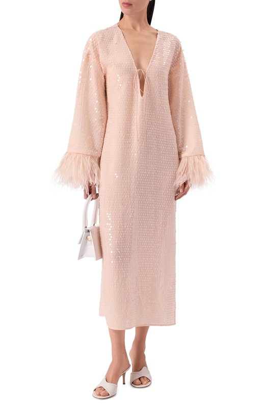 Платье с отделкой пайетками и перьями Leffers 23.52.4.15.27 Розовый  23.52.4.15.27 Фото 2