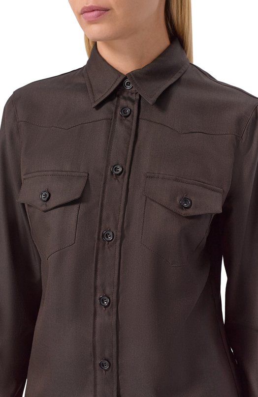 Кашемировая рубашка MVST M25.1MW.B003-59/2453/54/23 23 Коричневый  M25.1MW.B003-59/2453/54/23 23 Фото 5