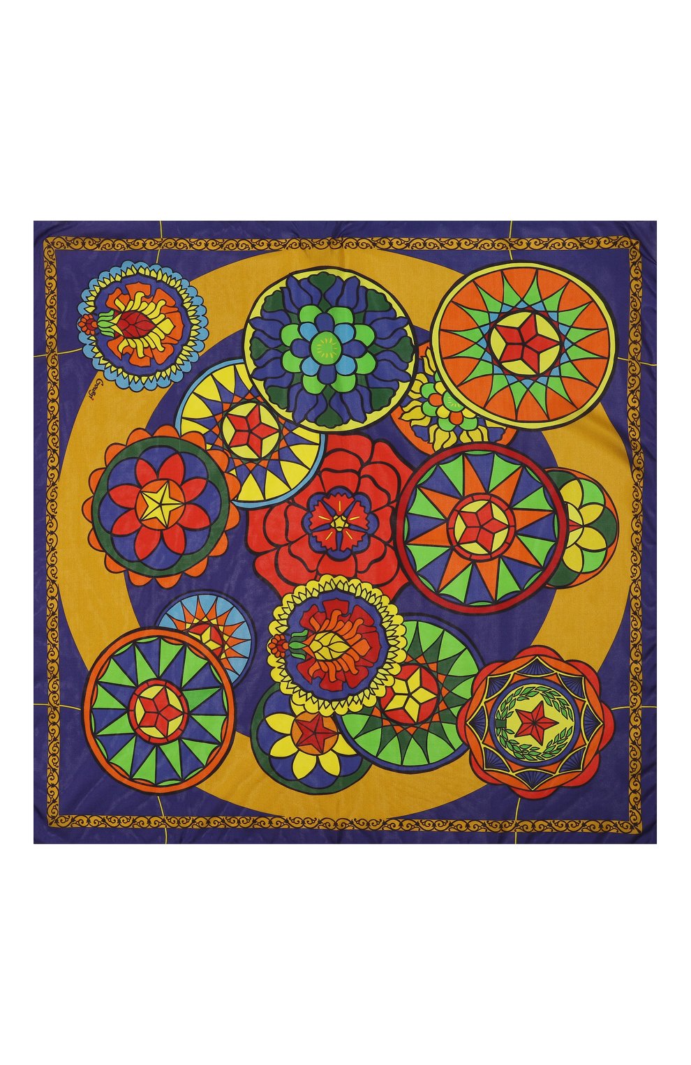 Шелковый платок витражи GOURJI розового цвета по цене 14990 руб., арт. T27VITR7RYL/1, фото 4 Шелковый платок витражи GOURJI, арт. T27VITR7RYL/1, фото 4