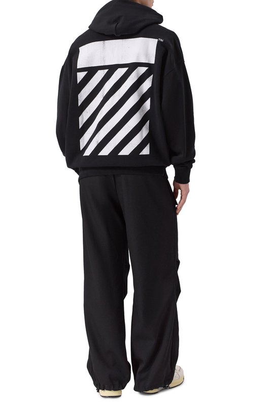 Хлопковое худи Off-White 0MBB085F25FLE00Q Чёрный  0MBB085F25FLE00Q Фото 2