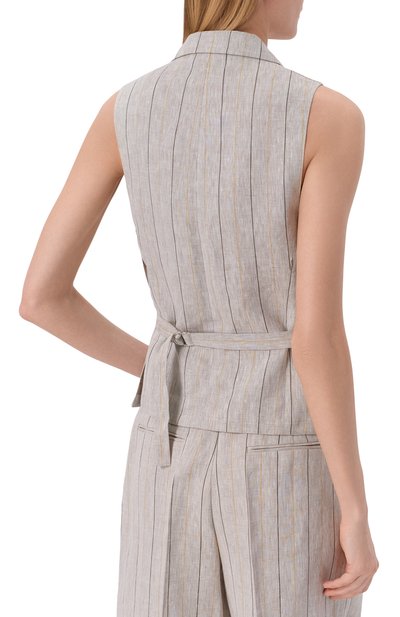 Льняной жилет 12 STOREEZ, арт. 137436, фото 4