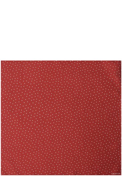 Шелковый платок с узором LANVIN бордового цвета по цене 7250 руб., арт. 2716/HANDKERCHIEF, фото 2 Шелковый платок с узором LANVIN, арт. 2716/HANDKERCHIEF, фото 2