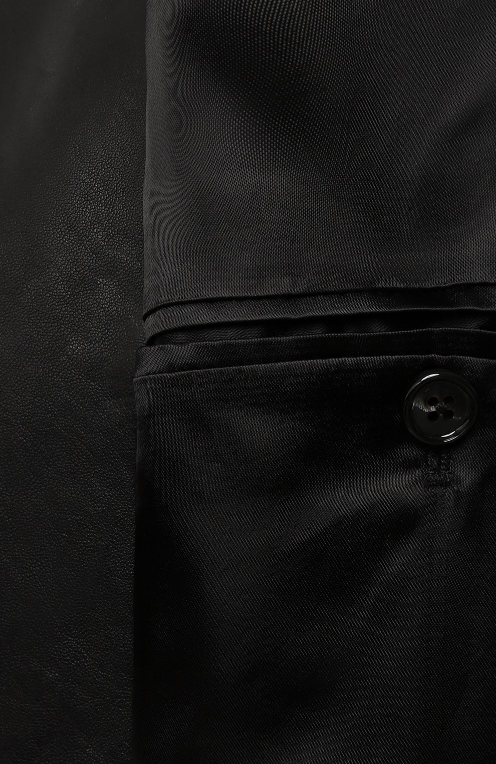 Кожаный плащ ANN DEMEULEMEESTER черного цвета по цене 455500 руб., арт. 2402-W-C025-L-LT137-099, фото 6 Кожаный плащ ANN DEMEULEMEESTER, арт. 2402-W-C025-L-LT137-099, фото 6