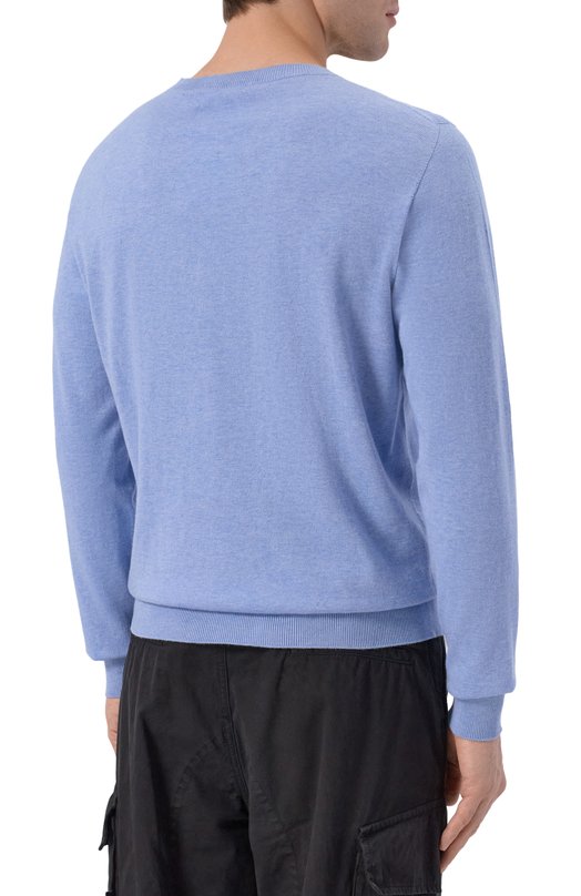 Хлопковый джемпер Dsquared2 S74HA1620/D13200 Голубой  S74HA1620/D13200 Фото 4