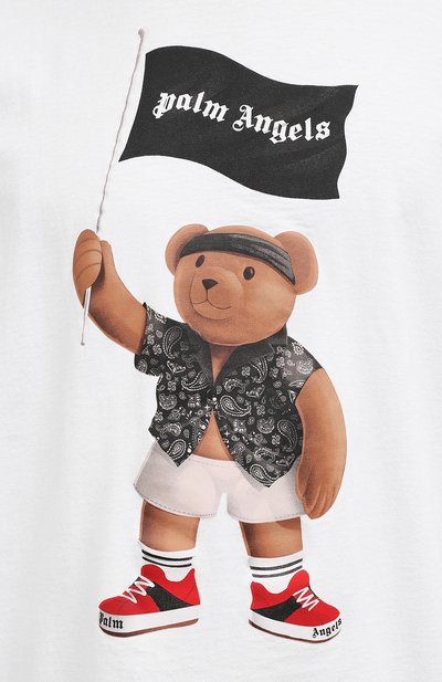 Хлопковая футболка PALM ANGELS, арт. PMAA041S21JER0060101, фото 5