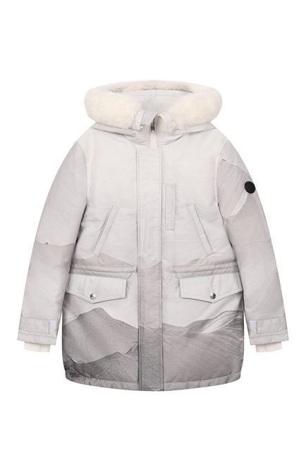 Пуховик с отделкой из кролика YVES SALOMON ENFANT, арт. 26WEM900XXT20G/12-14